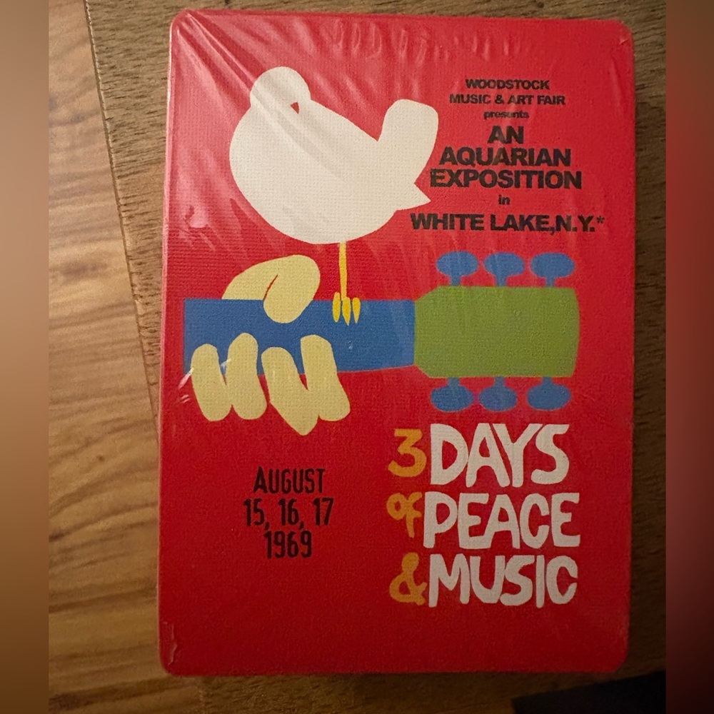 Woodstock 3 Days of Peace & Music Playing Cards - New & Sealed